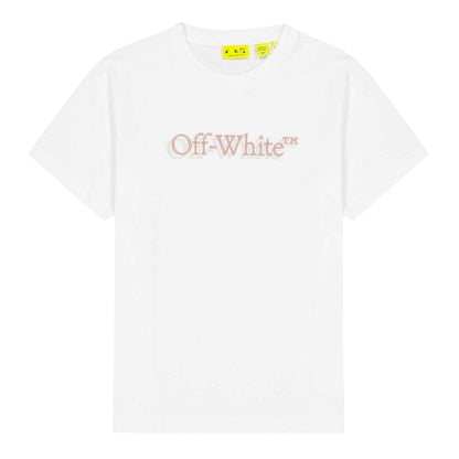 Off White - Front - Off White Childrens-Kids Lettering Jersey Crew Neck T-Shirt