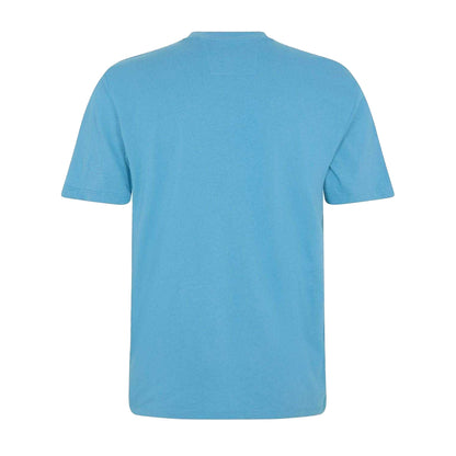 Aegean Blue - Back - C.P. Company Mens Block Logo Short-Sleeved T-Shirt