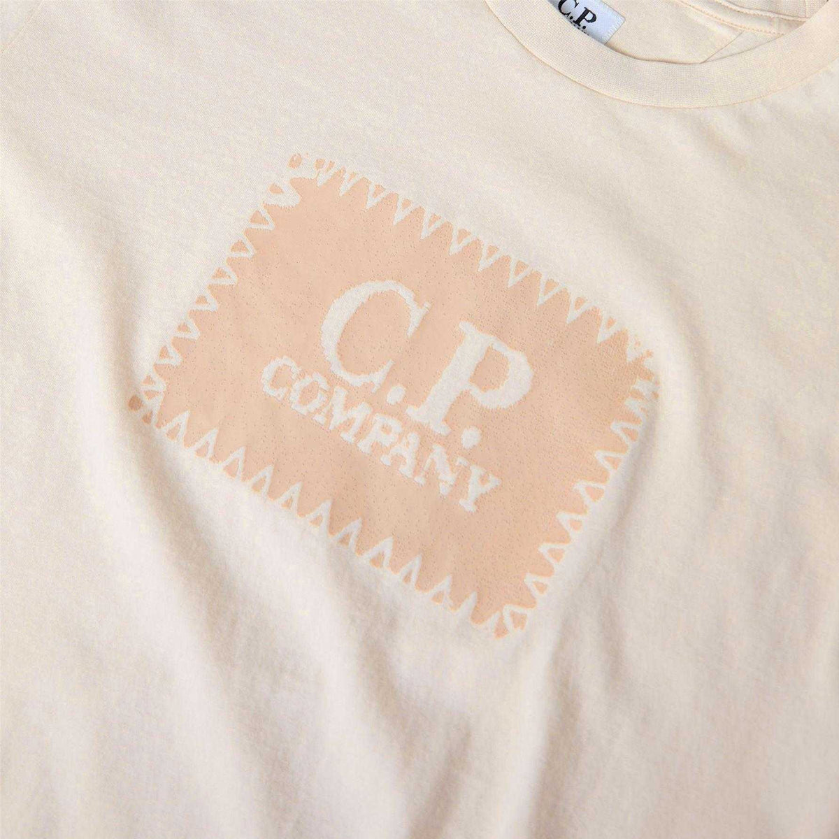 Frozen - Side - C.P. Company Mens Block Logo Short-Sleeved T-Shirt