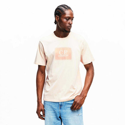 Frozen - Pack Shot - C.P. Company Mens Block Logo Short-Sleeved T-Shirt