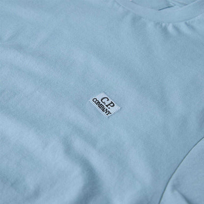Silver Green - Side - C.P. Company Mens Block Logo Short-Sleeved T-Shirt