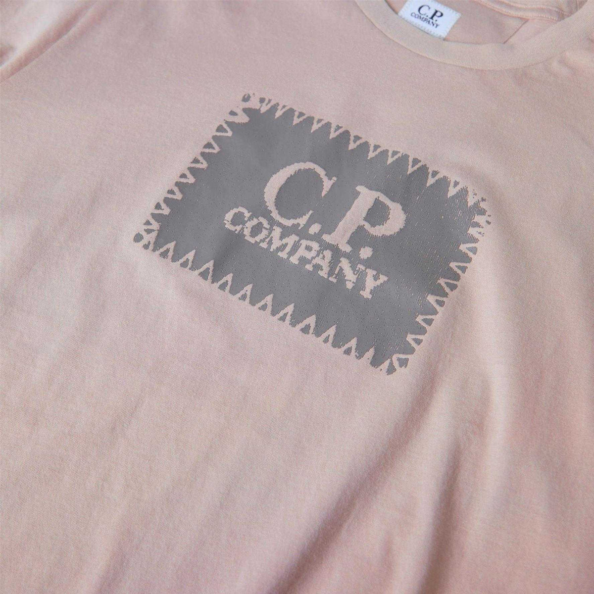 Dove - Side - C.P. Company Mens Block Logo Short-Sleeved T-Shirt
