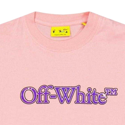 Pink - Side - Off White Childrens-Kids Big Bookish T-Shirt