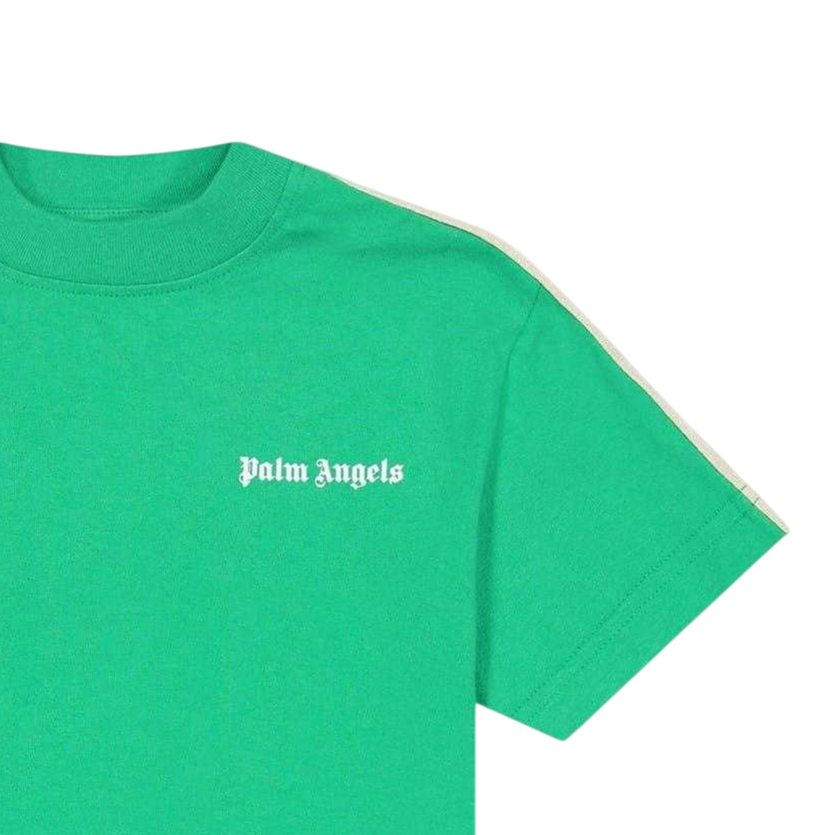 Green - Side - Palm Angels Childrens-Kids Track T-Shirt