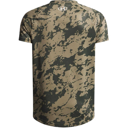 Green - Back - Under Armour Boys Tech 2.0 Camo T-Shirt