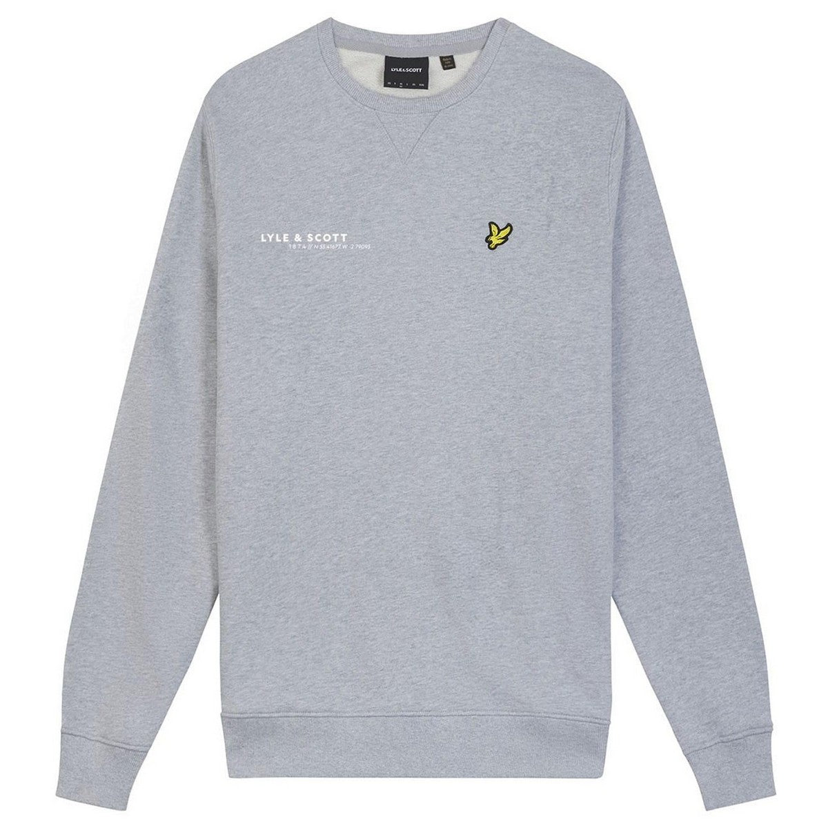 Grey - Front - Lyle & Scott Mens Co-Ordinate Print Crew Neck Sweatshirt