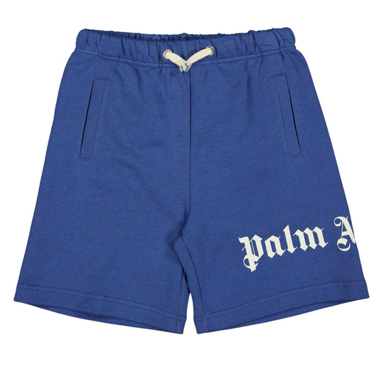 Blue - Front - Palm Angels Childrens-Kids Logo Shorts