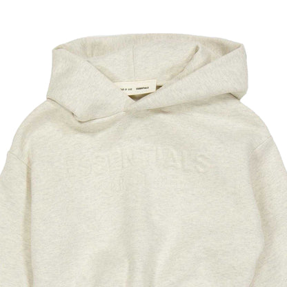 Heather Oatmeal - Side - Fear Of God Essentials Childrens-Kids Essentials Overhead Hoodie