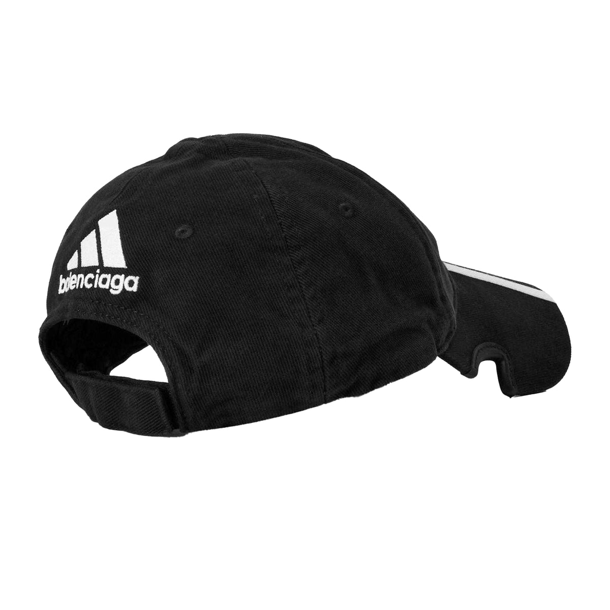 Black-White - Back - Balenciaga Adidas Embroidered Detail Baseball Cap