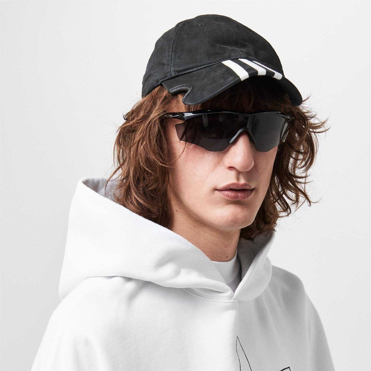Black-White - Lifestyle - Balenciaga Adidas Embroidered Detail Baseball Cap