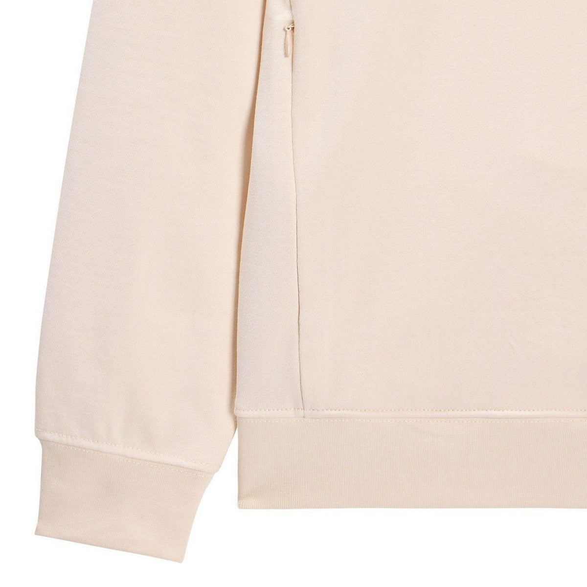 Cream - Side - Weekend Offender Mens Ribbed Ribbed Badge Hoodie