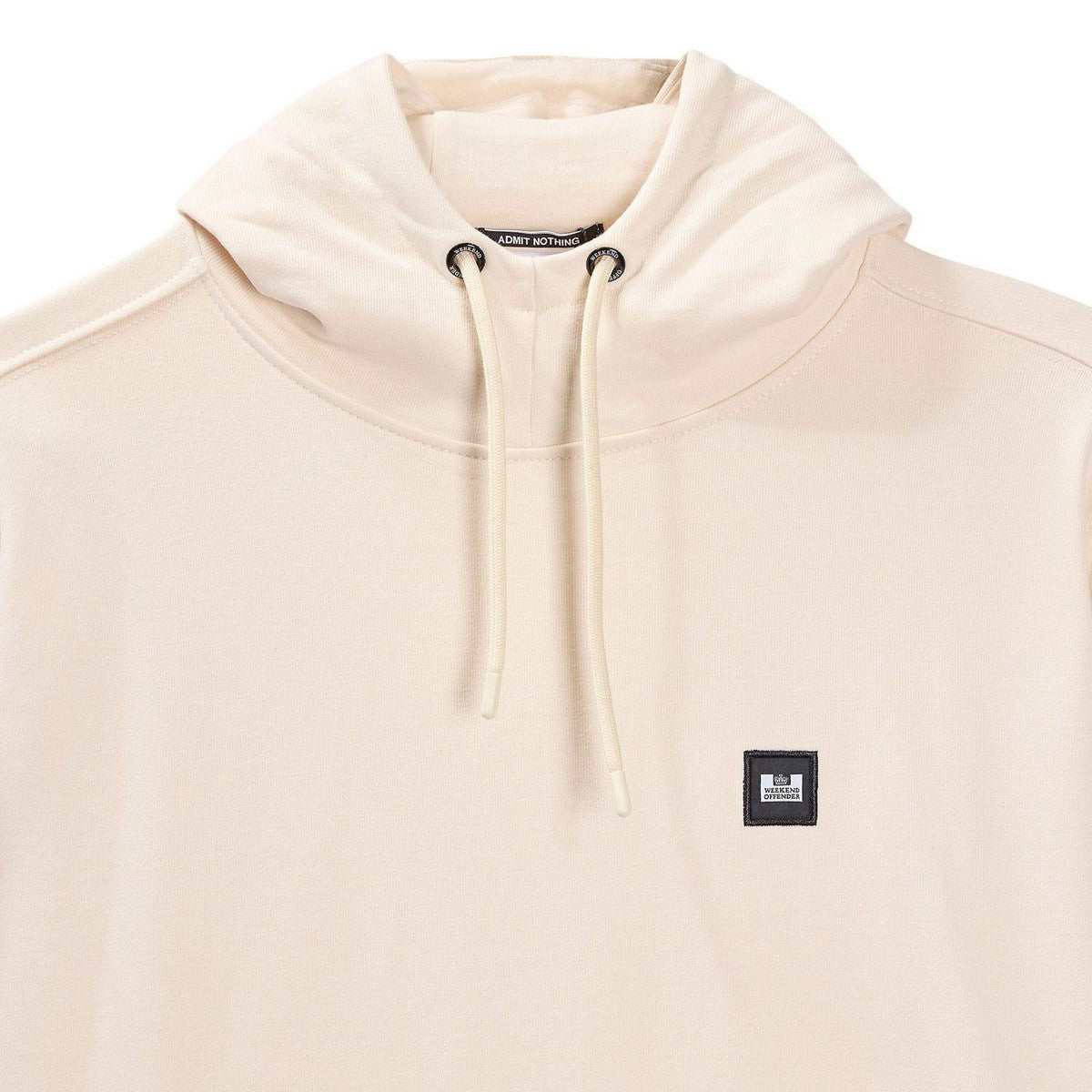 Cream - Lifestyle - Weekend Offender Mens Ribbed Ribbed Badge Hoodie