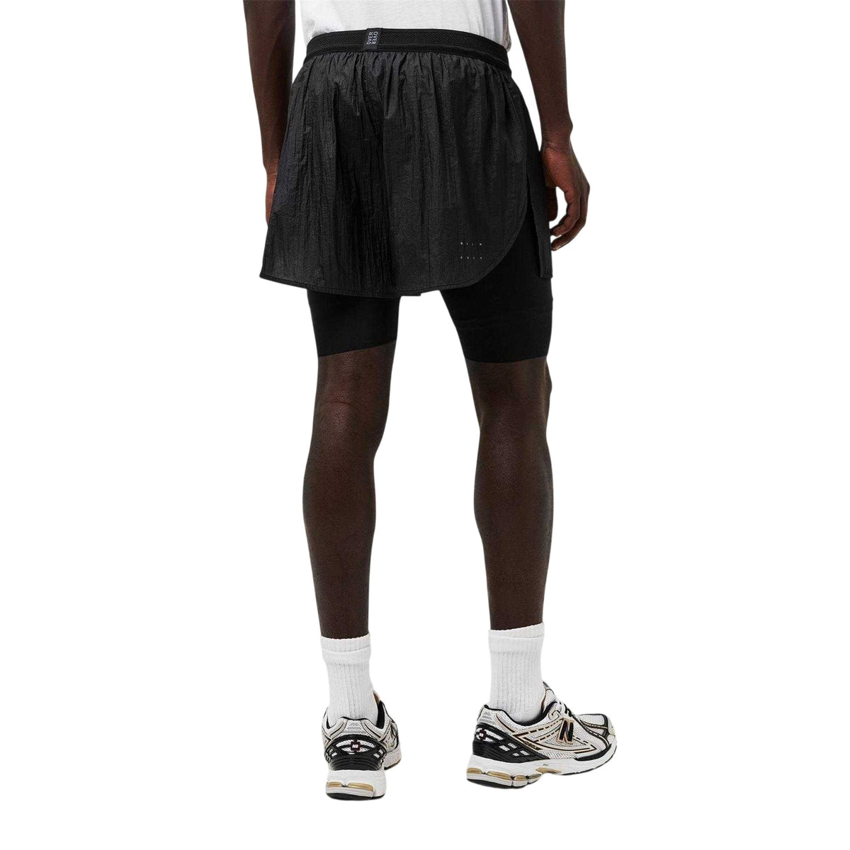 Black - Pack Shot - OverOver Mens Woven Track Shorts