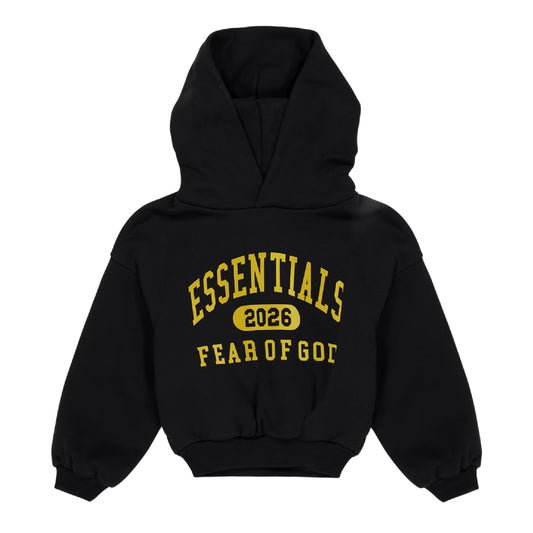 Vintage Black - Front - Fear Of God Essentials Childrens-Kids Essentials Graphic Print Hoodie
