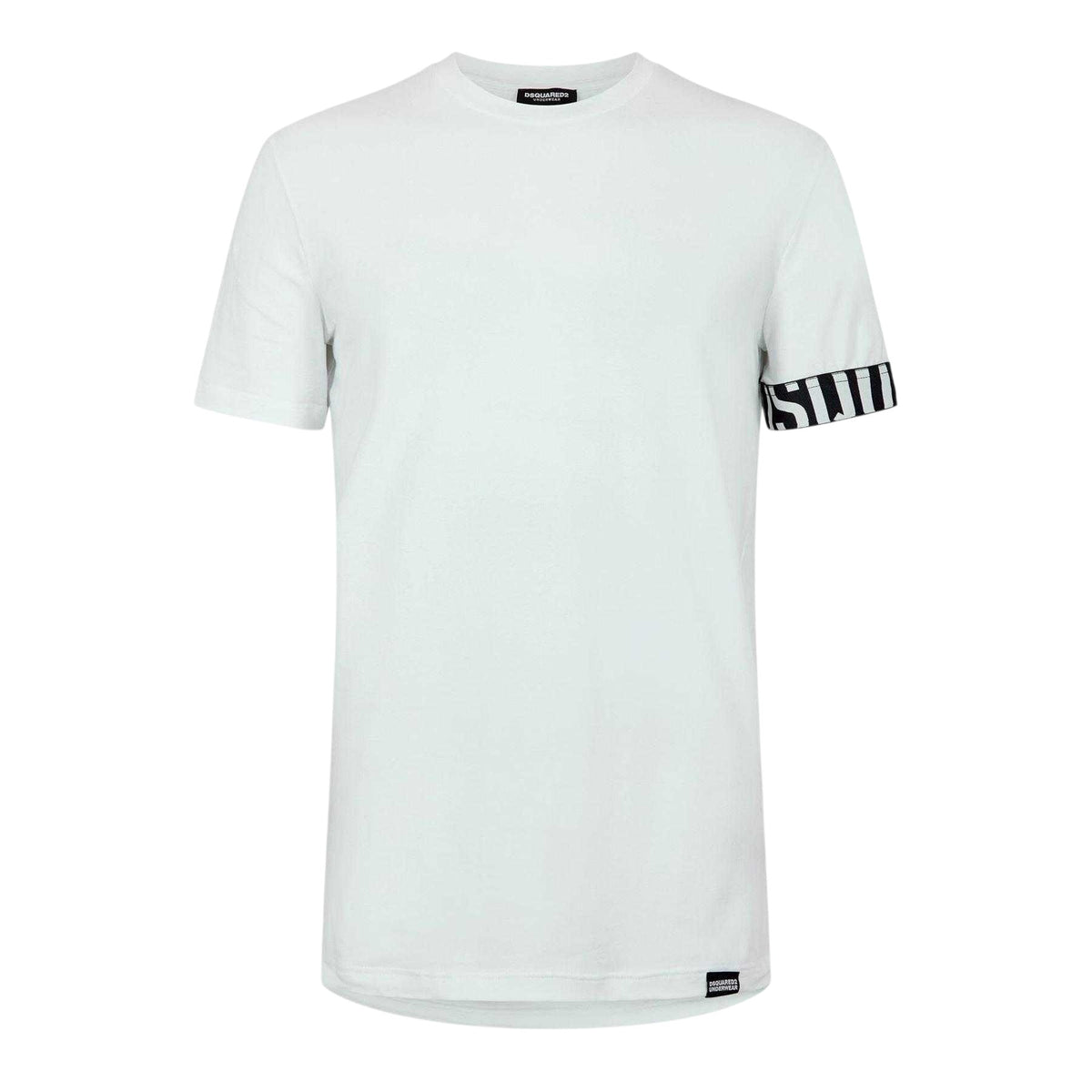 White-Black - Front - DSquared2 Mens Urban Slim T-Shirt