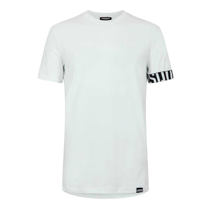 White-Black - Front - DSquared2 Mens Urban Slim T-Shirt