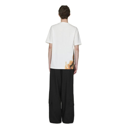 White-Multicoloured - Pack Shot - Y-3 Mens Abstract T-Shirt