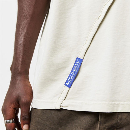 Beige - Side - A-COLD-WALL Mens Chartered Asymmetric T-Shirt