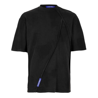 Black - Front - A-COLD-WALL Mens Chartered Asymmetric T-Shirt