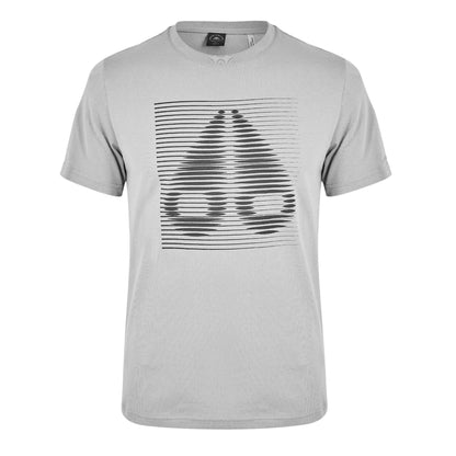 Grey - Front - Moose Knuckles Mens Graphic Print T-Shirt
