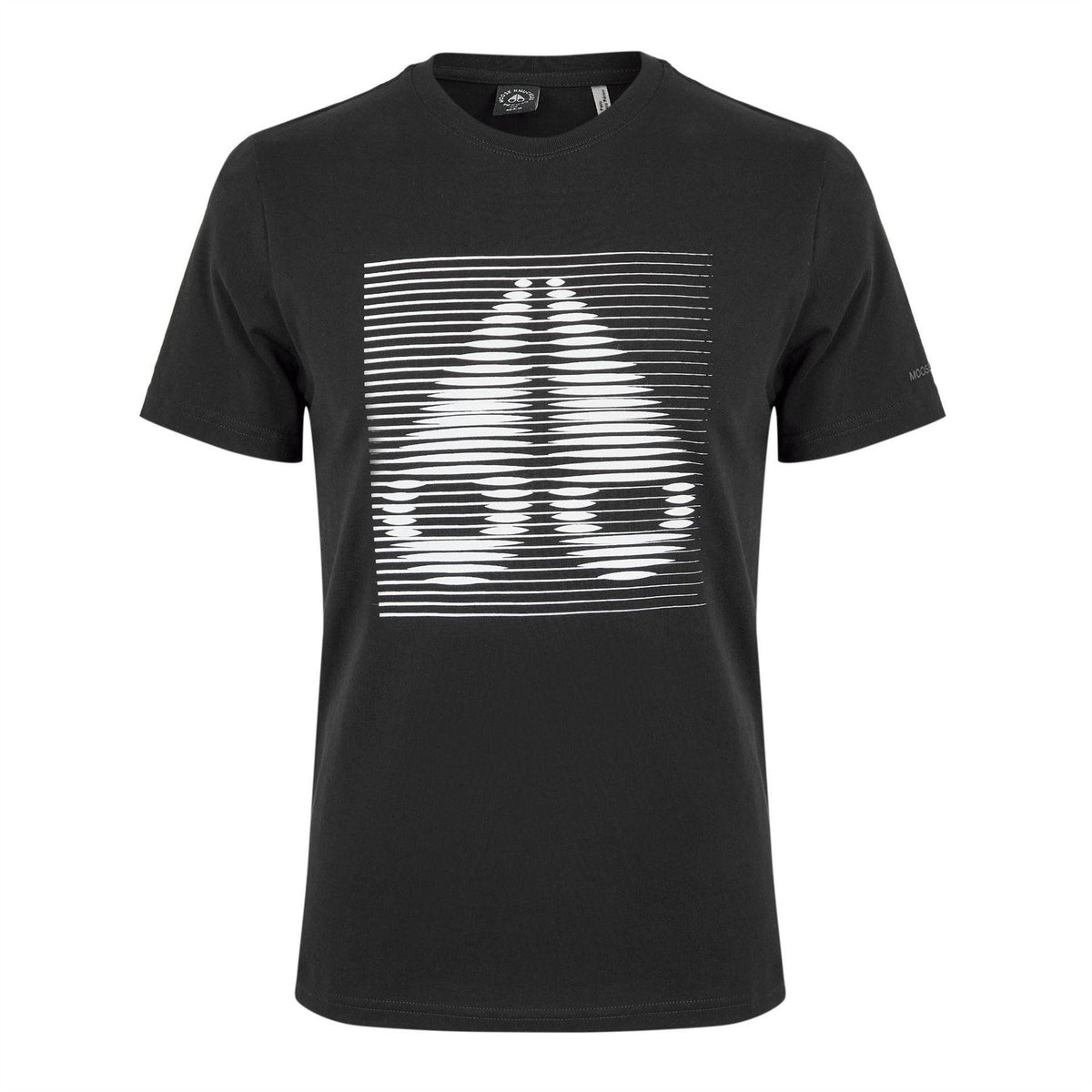 Black - Front - Moose Knuckles Mens Graphic Print T-Shirt