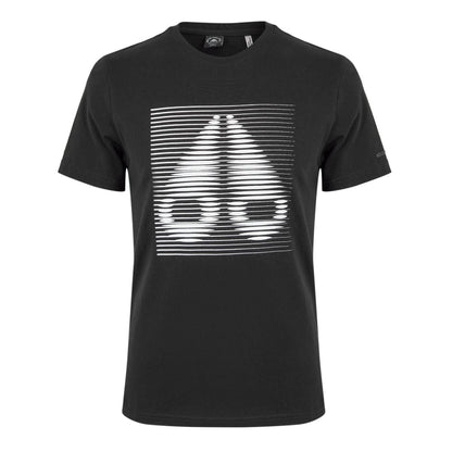 Black - Front - Moose Knuckles Mens Graphic Print T-Shirt