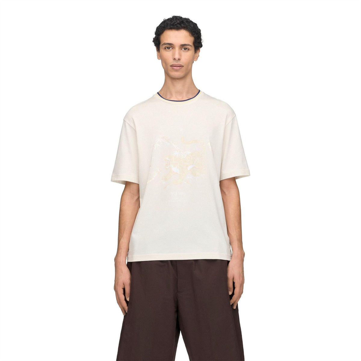 Chalk - Pack Shot - Y-3 Mens Wales Bonner Graphic Print T-Shirt