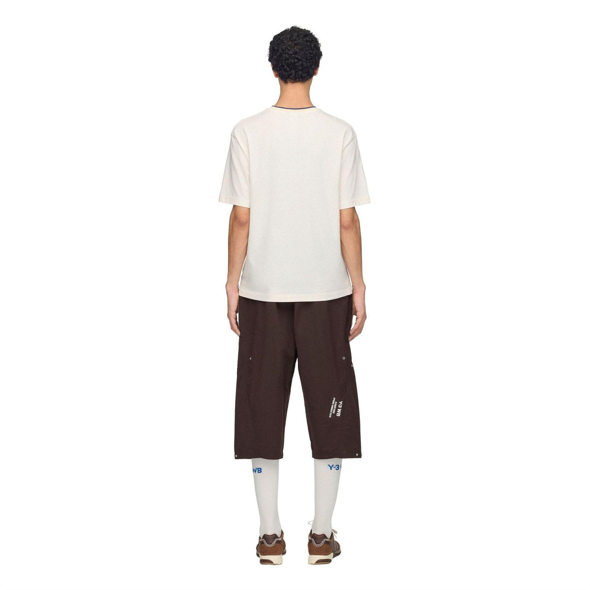 Chalk - Close up - Y-3 Mens Wales Bonner Graphic Print T-Shirt