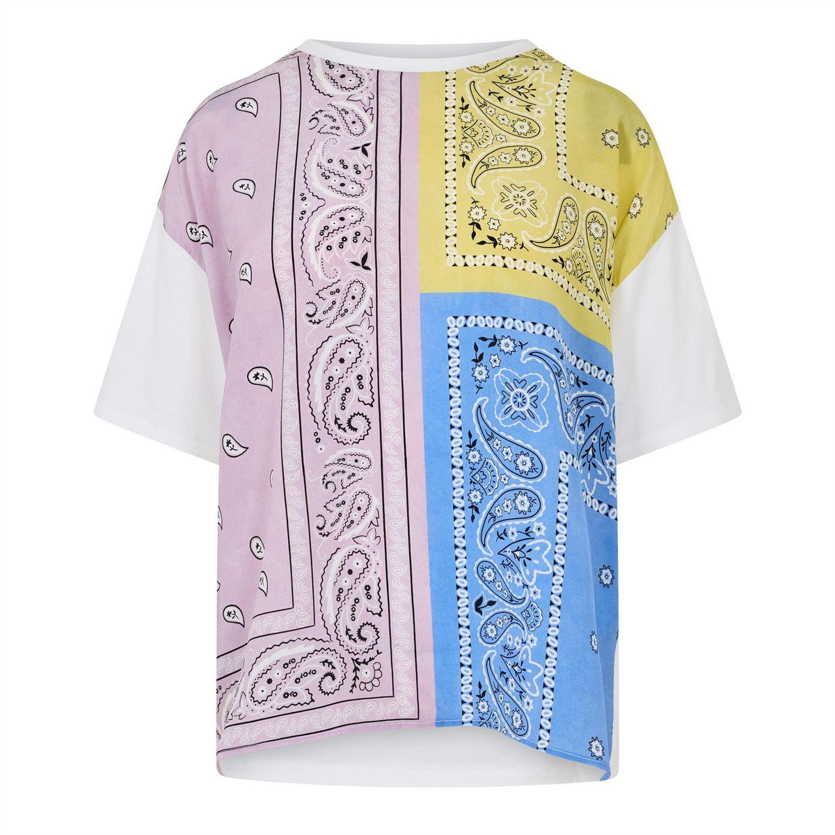 Multicoloured - Front - Max Mara Womens-Ladies Bandana Print T-Shirt