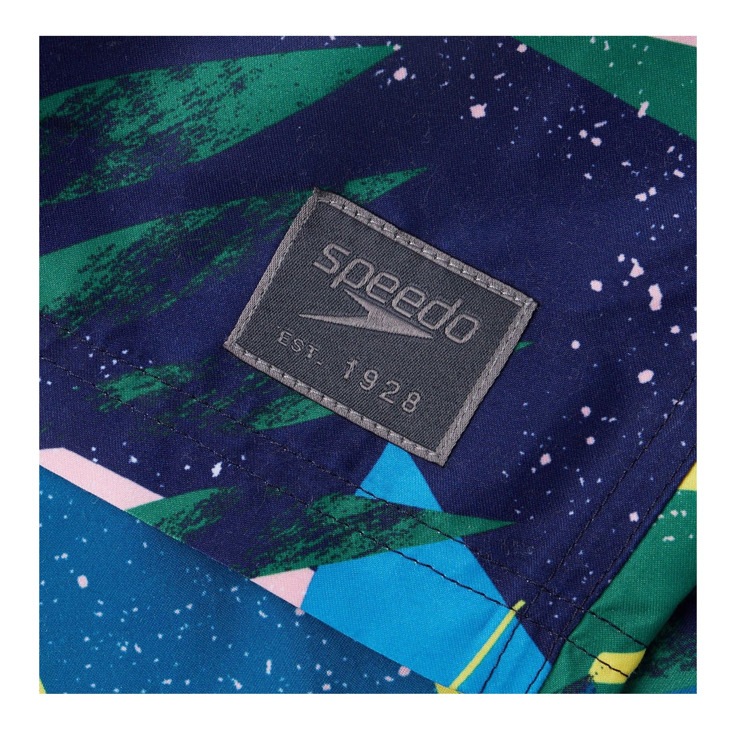 Yellow-Blue-Green - Side - Speedo Mens Leisure Leaf Print Swim Shorts
