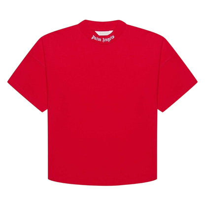 Red - Front - Palm Angels Childrens-Kids Classic Short-Sleeved T-Shirt