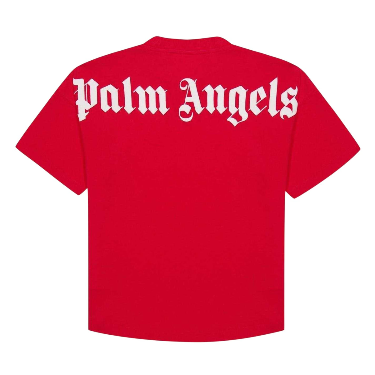 Red - Back - Palm Angels Childrens-Kids Classic Short-Sleeved T-Shirt