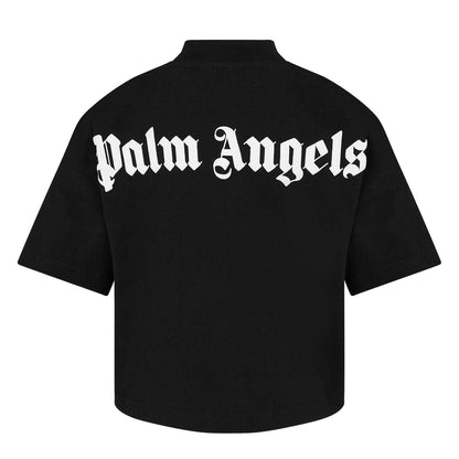 Black - Back - Palm Angels Childrens-Kids Classic Short-Sleeved T-Shirt