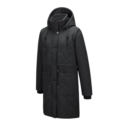 Black - Side - Gelert Womens-Ladies Detachable Hood Insulated Jacket