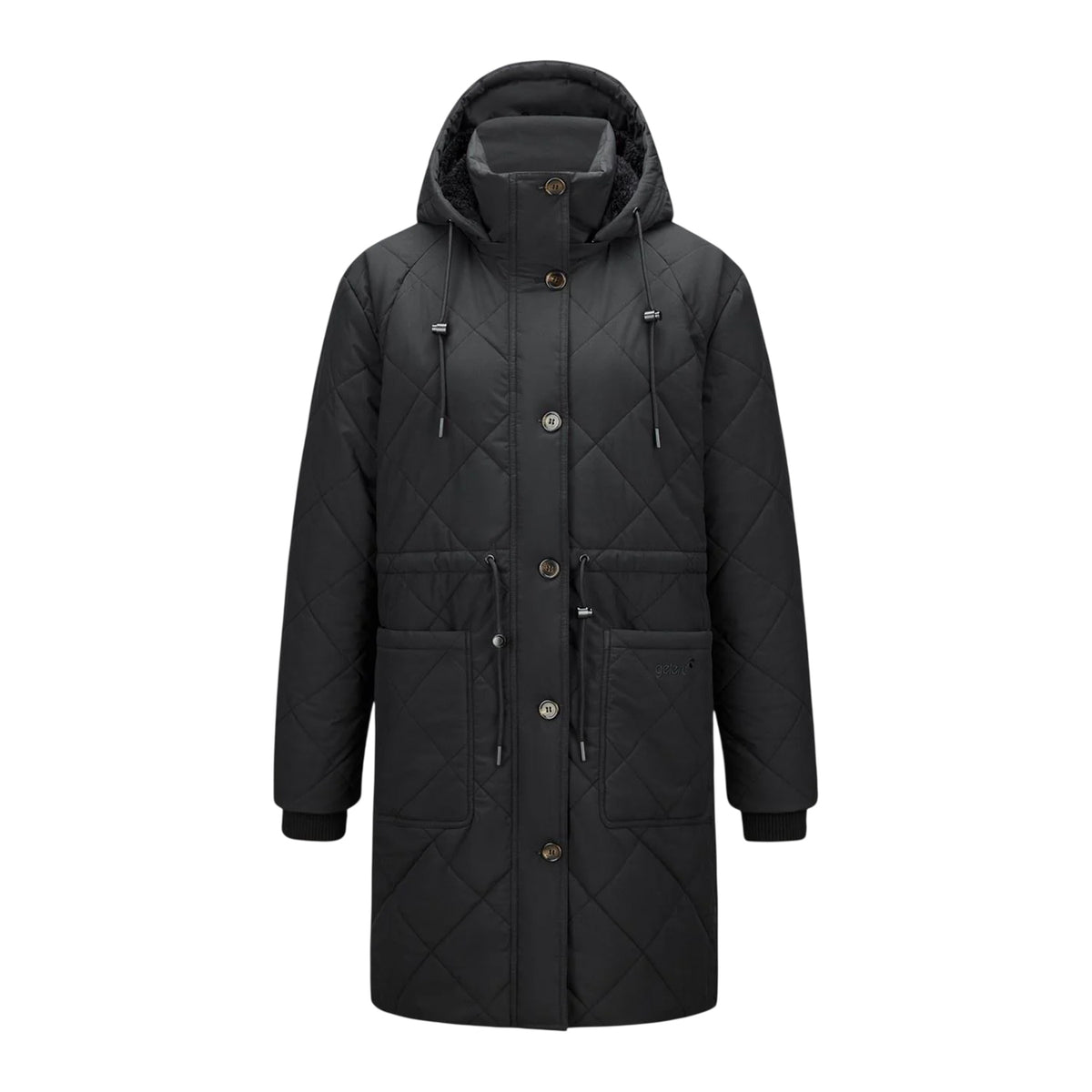 Black - Front - Gelert Womens-Ladies Detachable Hood Insulated Jacket