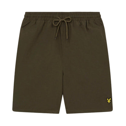 Olive - Front - Lyle & Scott Mens Plain Swim Shorts