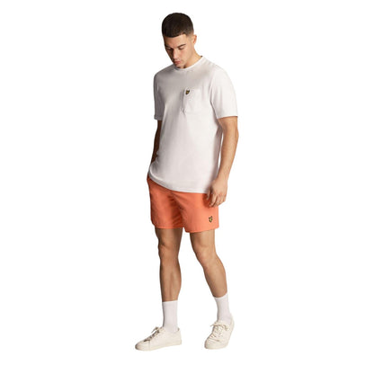Orange - Pack Shot - Lyle & Scott Mens Plain Swim Shorts