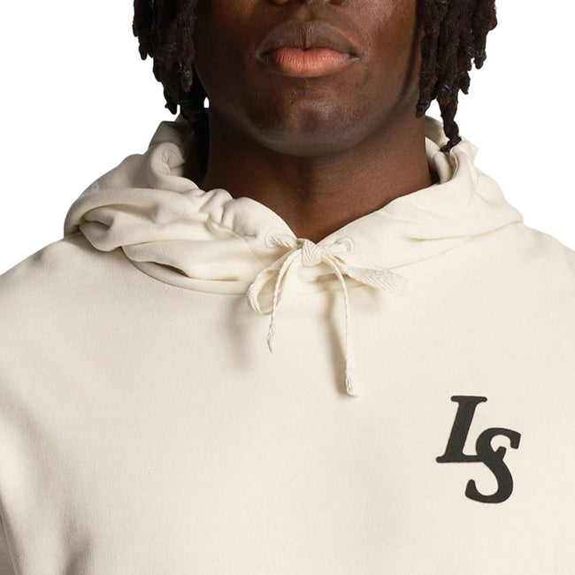 White - Side - Lyle & Scott Mens Club Emblem Hoodie