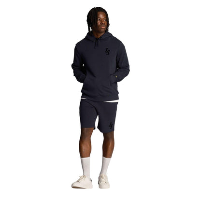 Navy - Lifestyle - Lyle & Scott Mens Club Emblem Hoodie