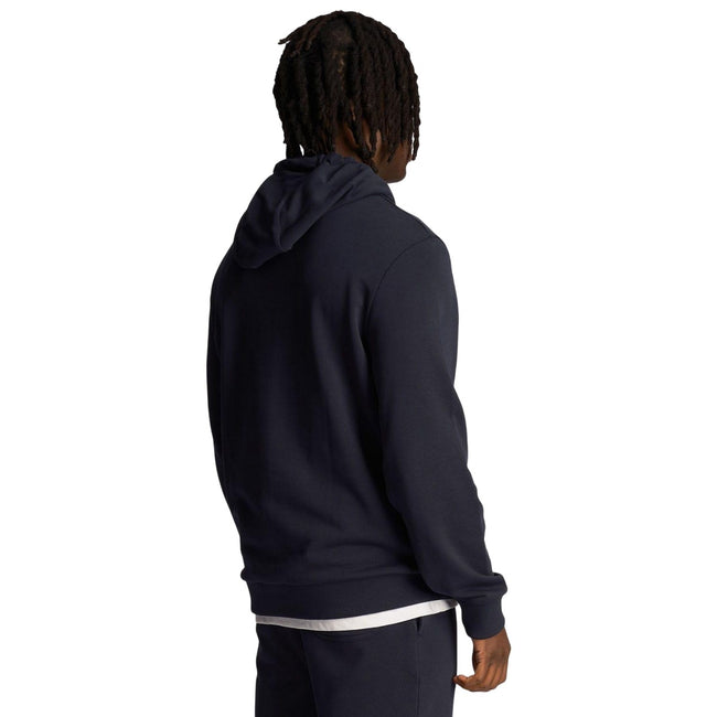 Navy - Back - Lyle & Scott Mens Club Emblem Hoodie