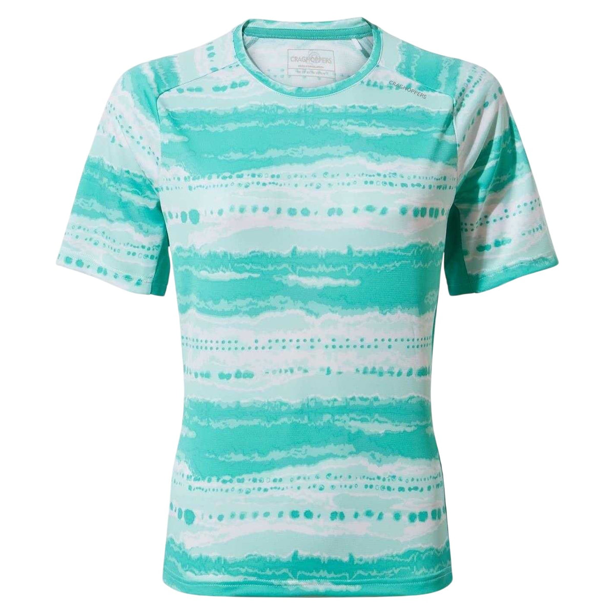 Ocean Green - Front - Craghoppers Womens-Ladies Dynamic Pro Printed Regular T-Shirt