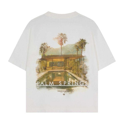 Off White - Back - Couture Club Mens Oversized T-Shirt