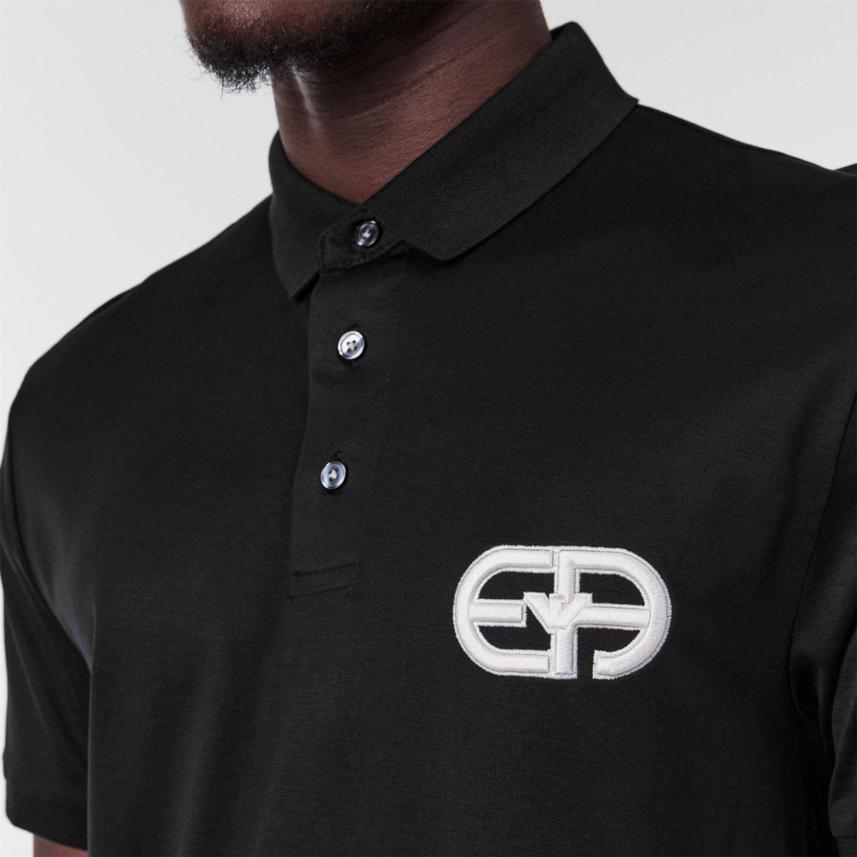 Black Beauty - Side - Emporio Armani EA7 Mens Regular Polo Shirt