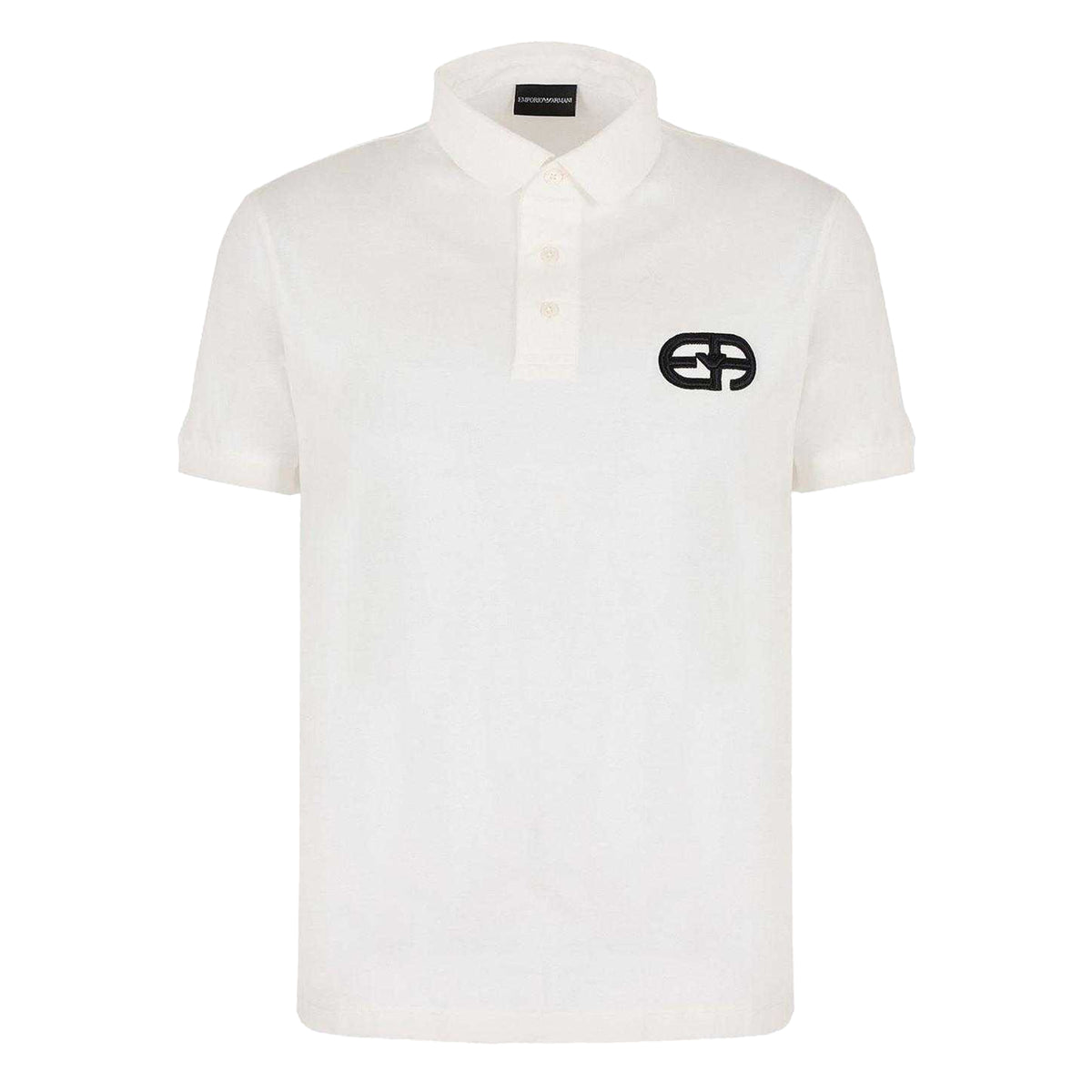 White - Front - Emporio Armani EA7 Mens Regular Polo Shirt