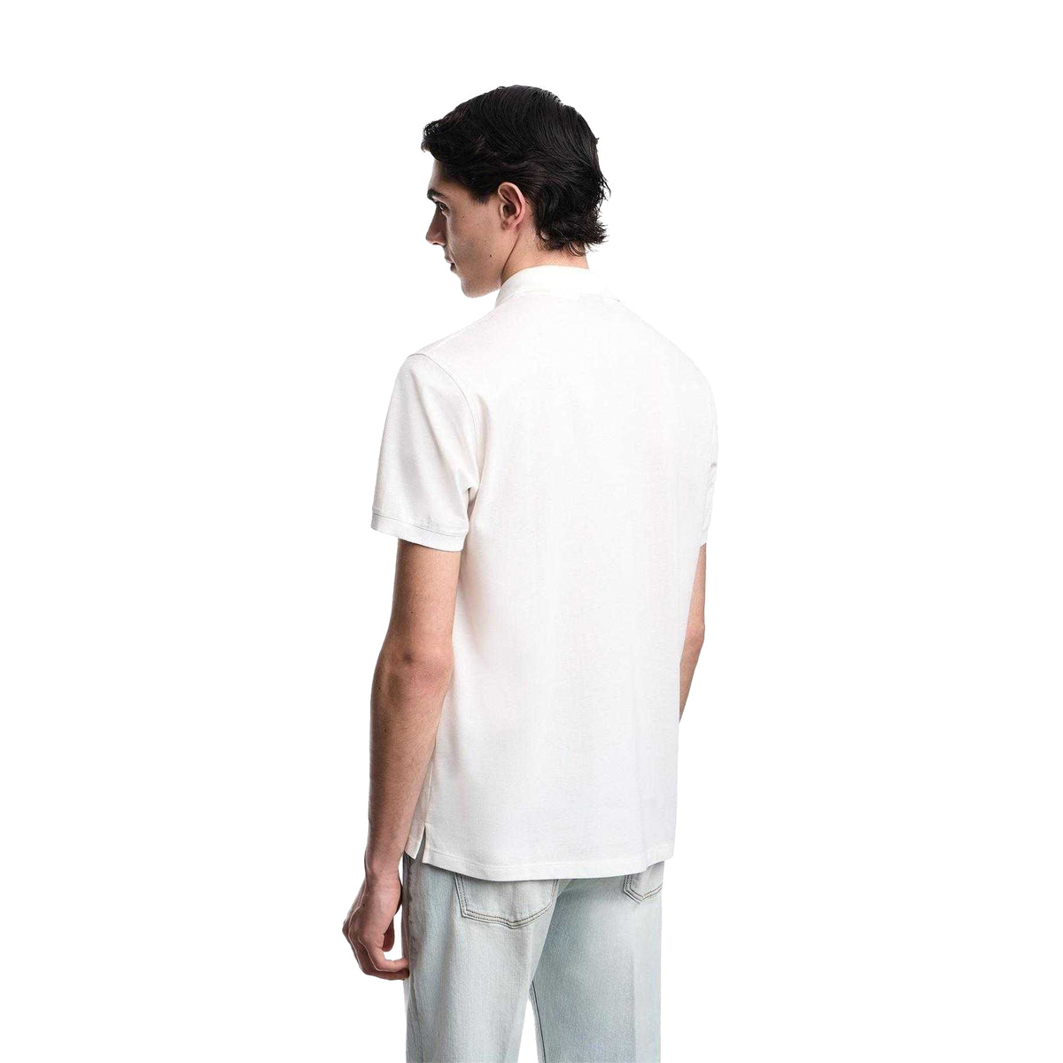 White - Back - Emporio Armani EA7 Mens Regular Polo Shirt