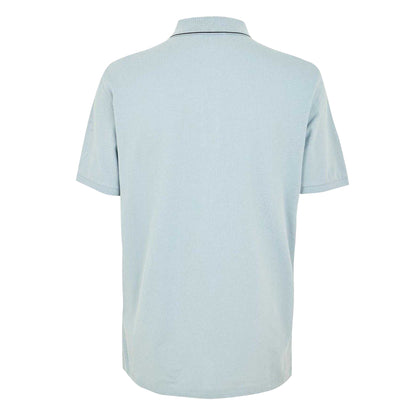 Silver Green - Back - C.P. Company Mens Logo Cotton Polo Shirt
