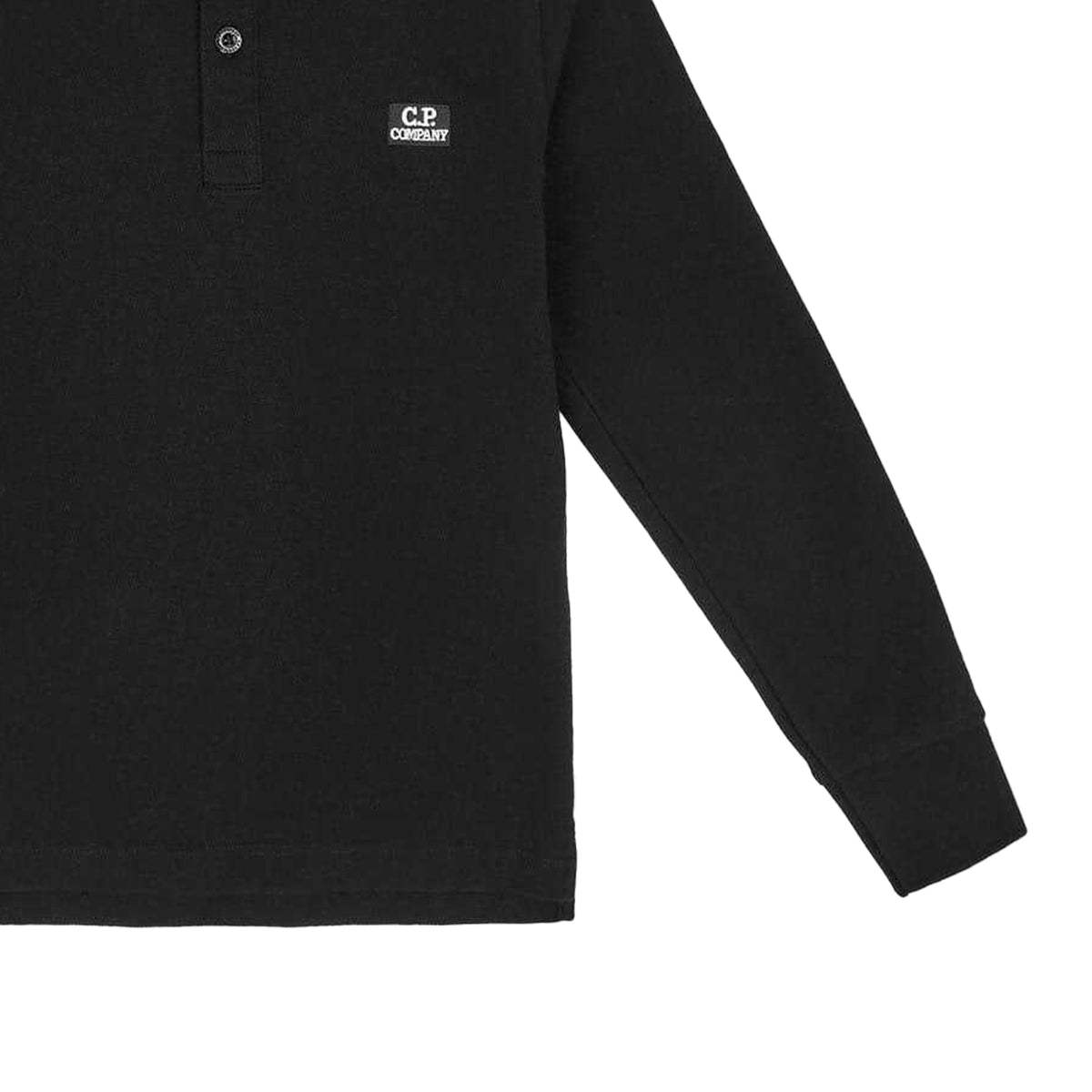 Black - Side - C.P. Company Childrens-Kids Regular Polo Shirt