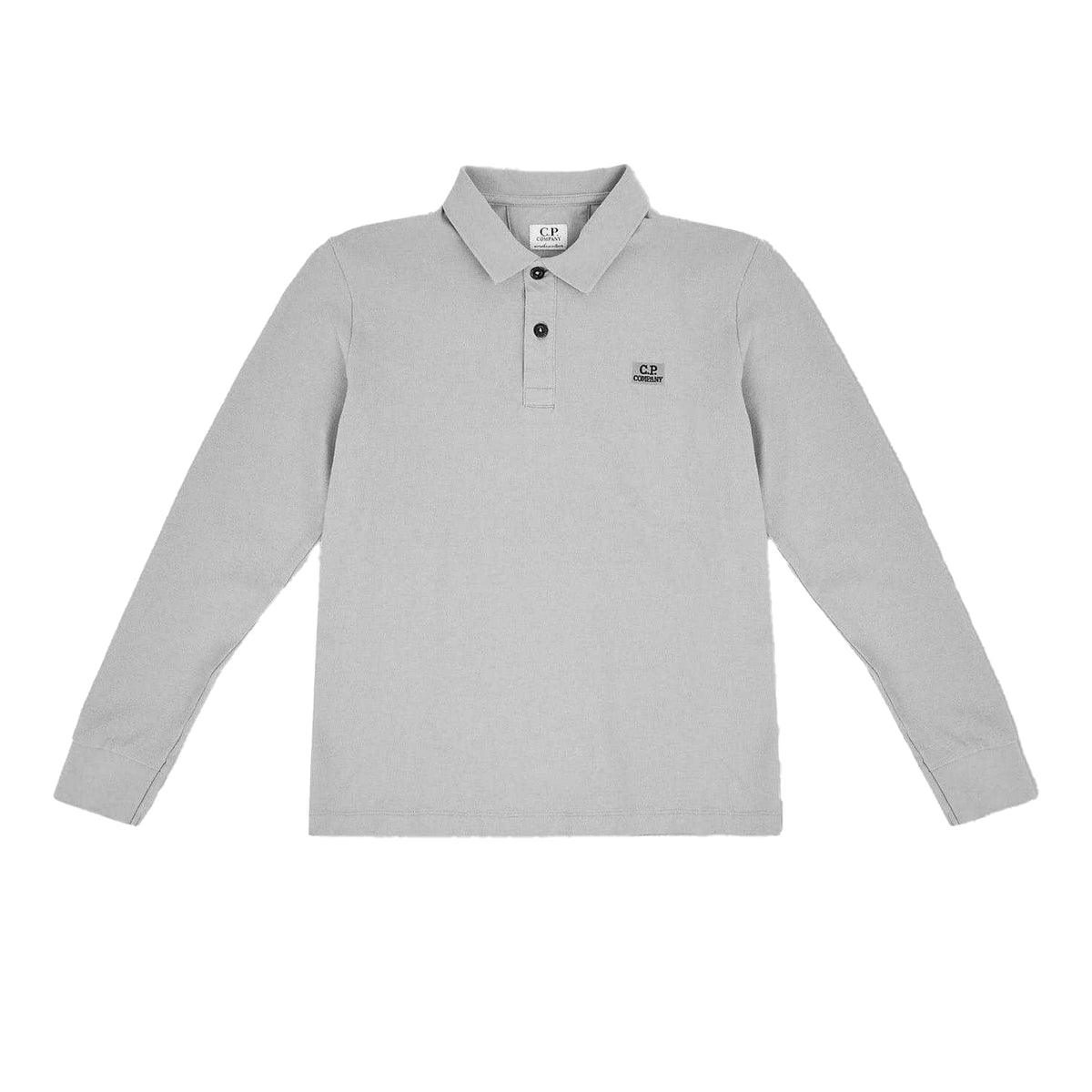 Grey - Front - C.P. Company Childrens-Kids Regular Polo Shirt
