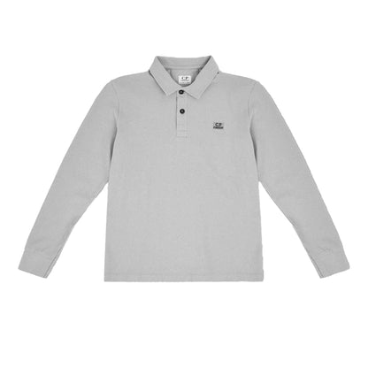 Grey - Front - C.P. Company Childrens-Kids Regular Polo Shirt