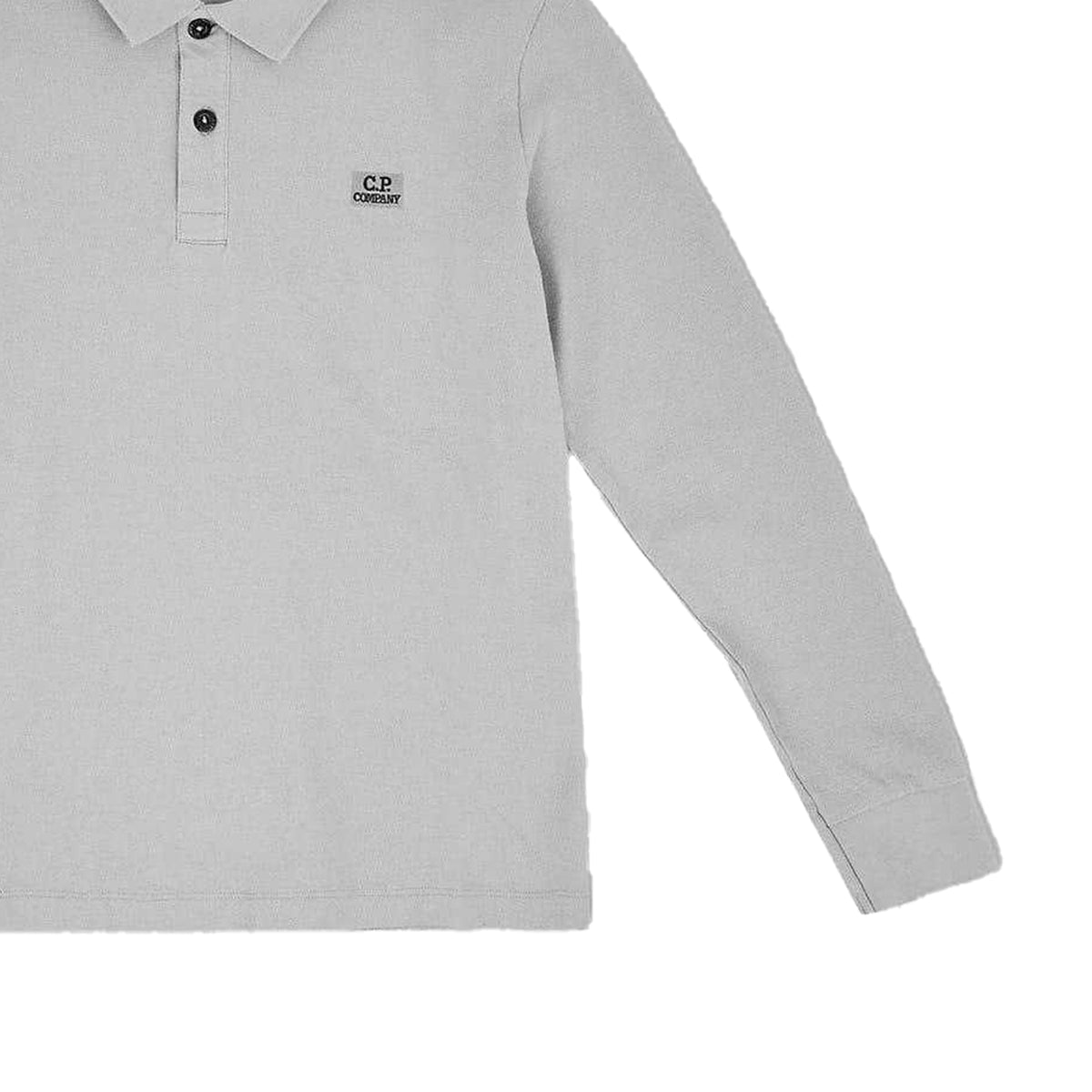 Grey - Side - C.P. Company Childrens-Kids Regular Polo Shirt